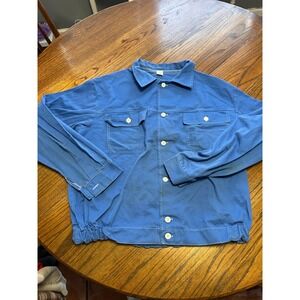 Vintage Wintex Vranov Blue Cotton Workwear Chore Jacket Kinex Graphic Mens XL